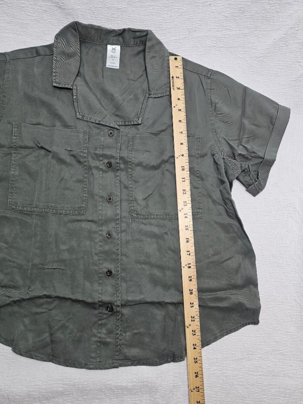 Member's Mark Women's Short Sleeve Tencel Camp Shirt Size L - Picture 5 of 9
